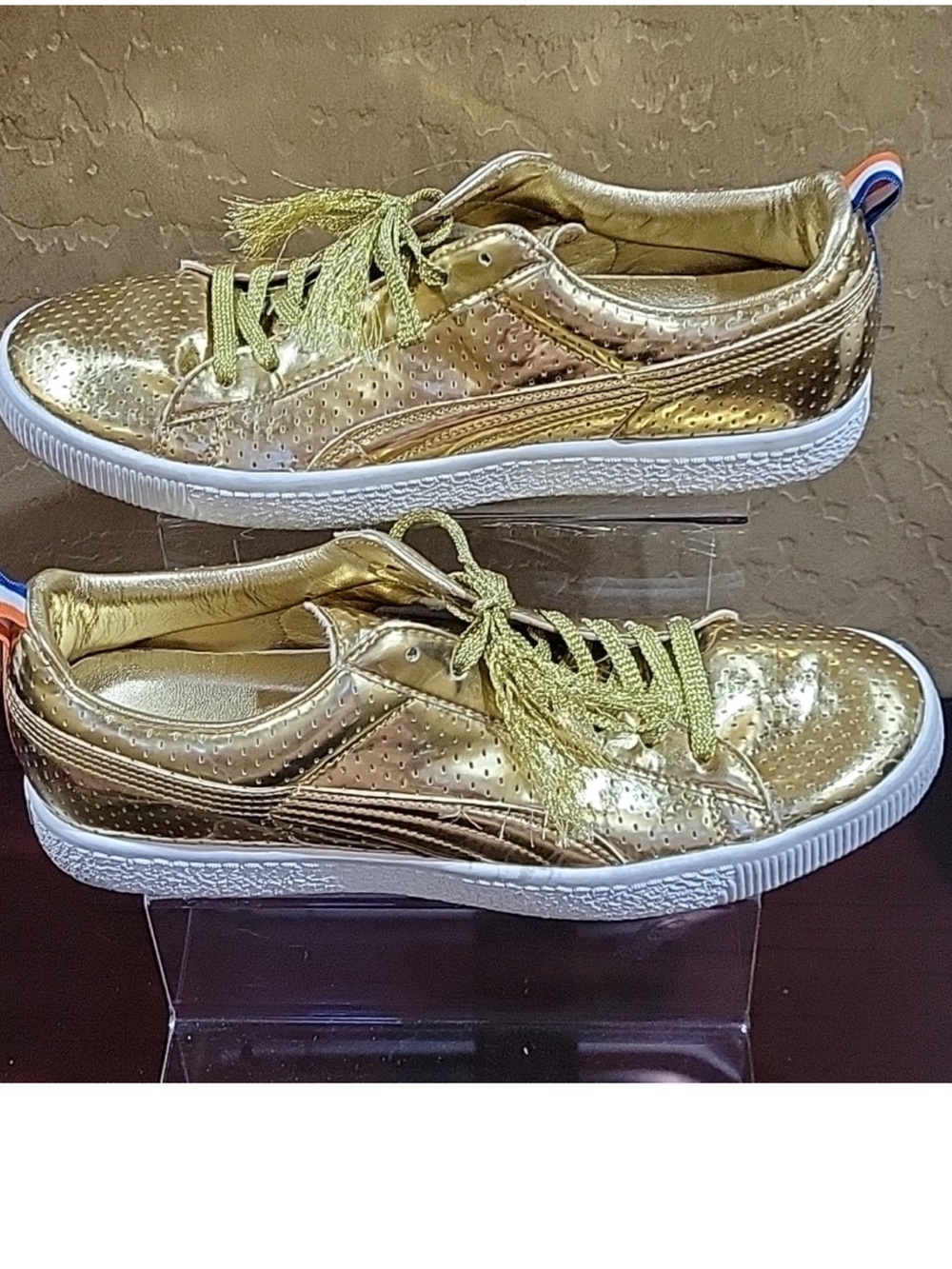 Puma Clyde Gold Metallic Limited Edition NBA All Star Game Shoes Mens SZ 10.5